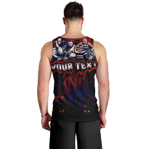Step Into Horror Domain Demons Football Men Tank Top Halloween Horror Movie Characters - Aussie Hoodie