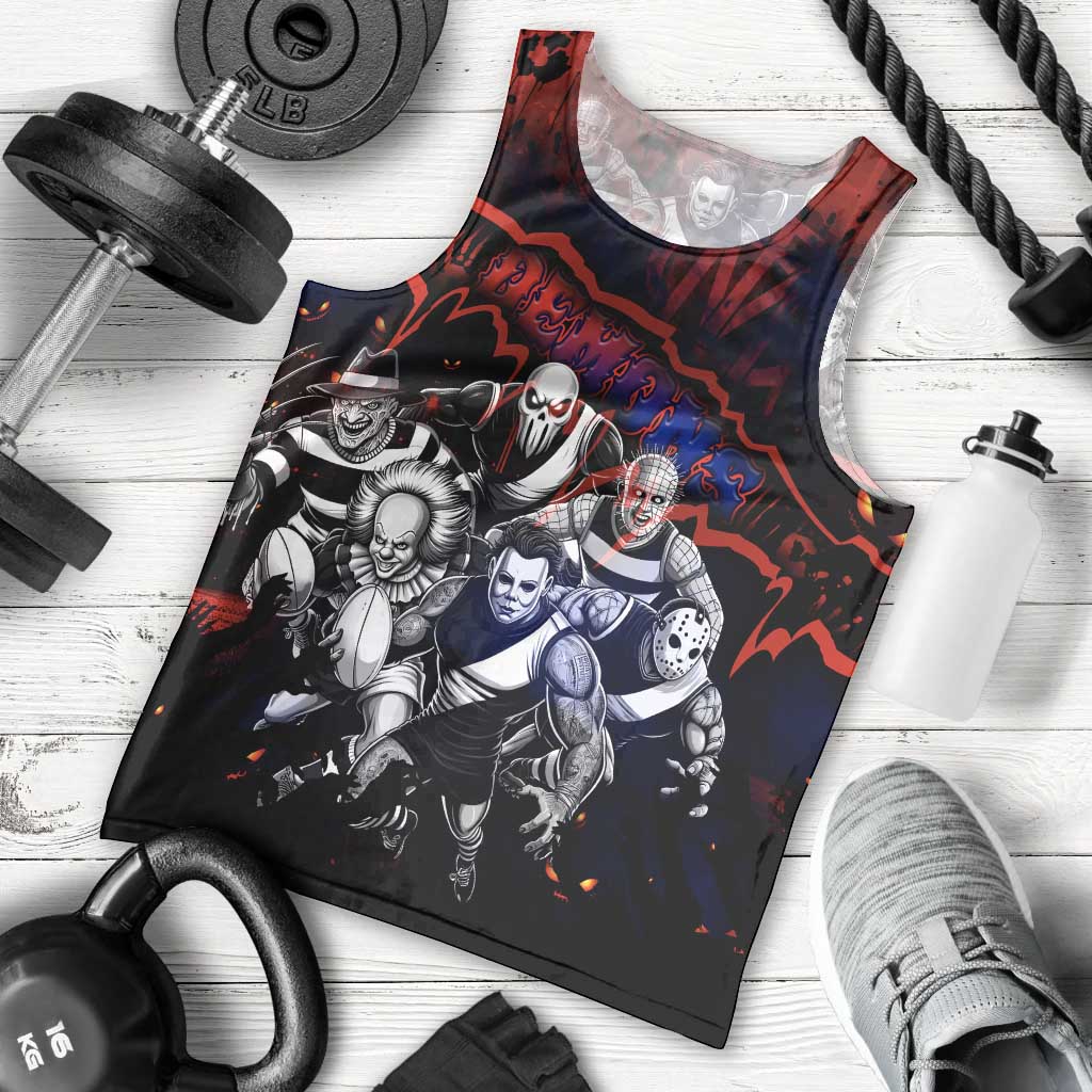 Step Into Horror Domain Demons Football Men Tank Top Halloween Horror Movie Characters - Aussie Hoodie