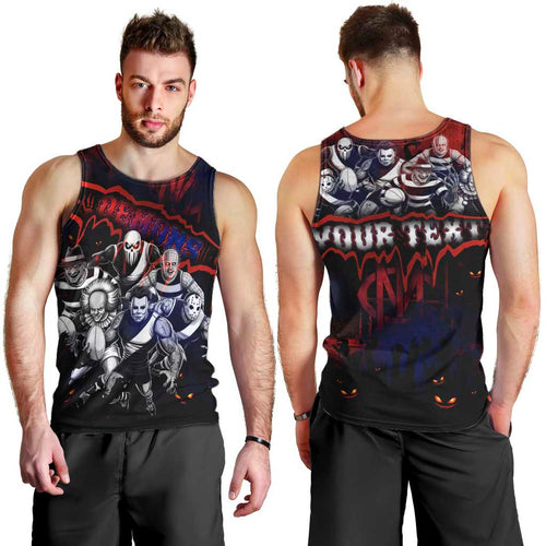 Step Into Horror Domain Demons Football Men Tank Top Halloween Horror Movie Characters - Aussie Hoodie