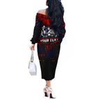Step Into Horror Domain Demons Football Off The Shoulder Long Sleeve Dress Halloween Horror Movie Characters - Aussie Hoodie
