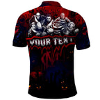 Step Into Horror Domain Demons Football Polo Shirt Halloween Horror Movie Characters - Aussie Hoodie
