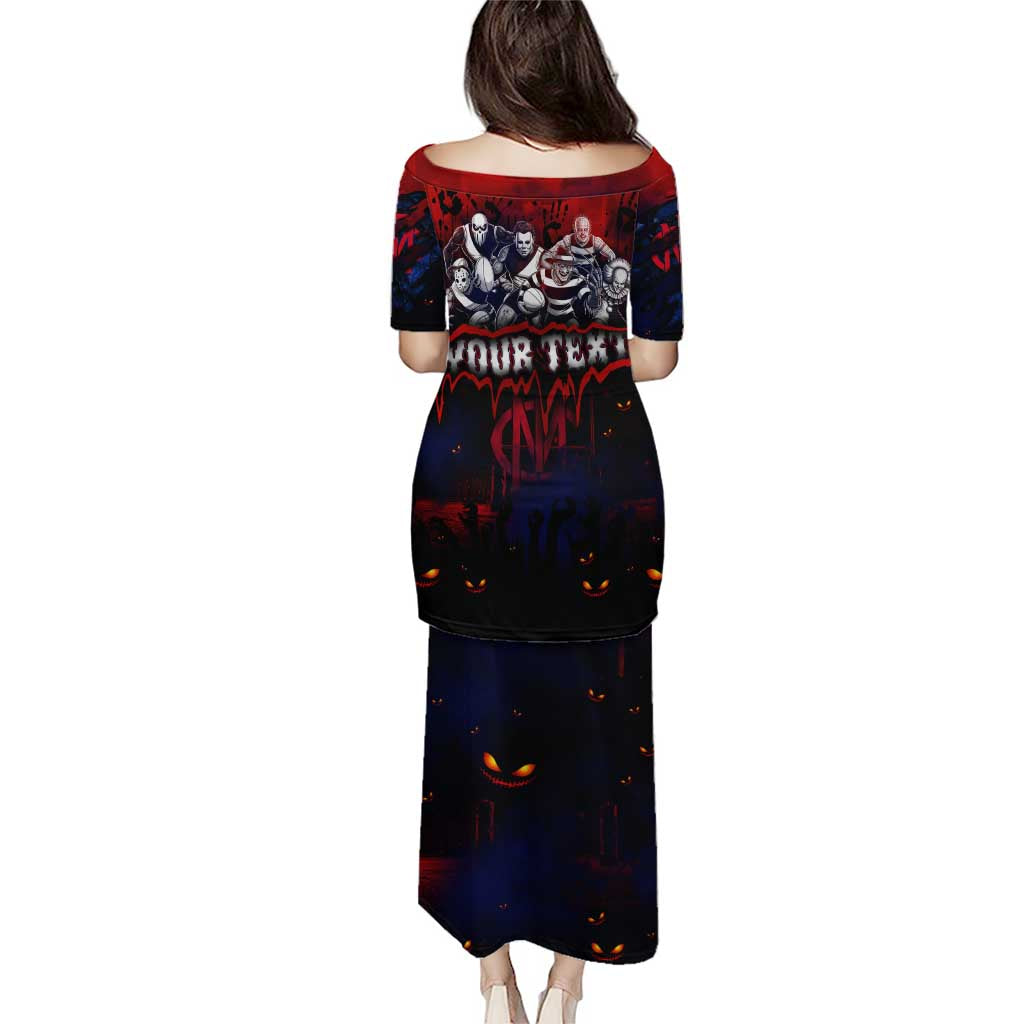 Step Into Horror Domain Demons Football Puletasi Halloween Horror Movie Characters - Aussie Hoodie