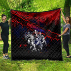 Step Into Horror Domain Demons Football Quilt Halloween Horror Movie Characters - Aussie Hoodie