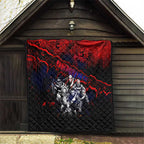 Step Into Horror Domain Demons Football Quilt Halloween Horror Movie Characters - Aussie Hoodie