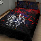 Step Into Horror Domain Demons Football Quilt Bed Set Halloween Horror Movie Characters - Aussie Hoodie