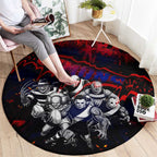 Step Into Horror Domain Demons Football Round Carpet Halloween Horror Movie Characters - Aussie Hoodie
