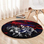 Step Into Horror Domain Demons Football Round Carpet Halloween Horror Movie Characters - Aussie Hoodie
