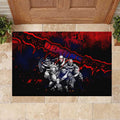 Step Into Horror Domain Demons Football Rubber Doormat Halloween Horror Movie Characters - Aussie Hoodie