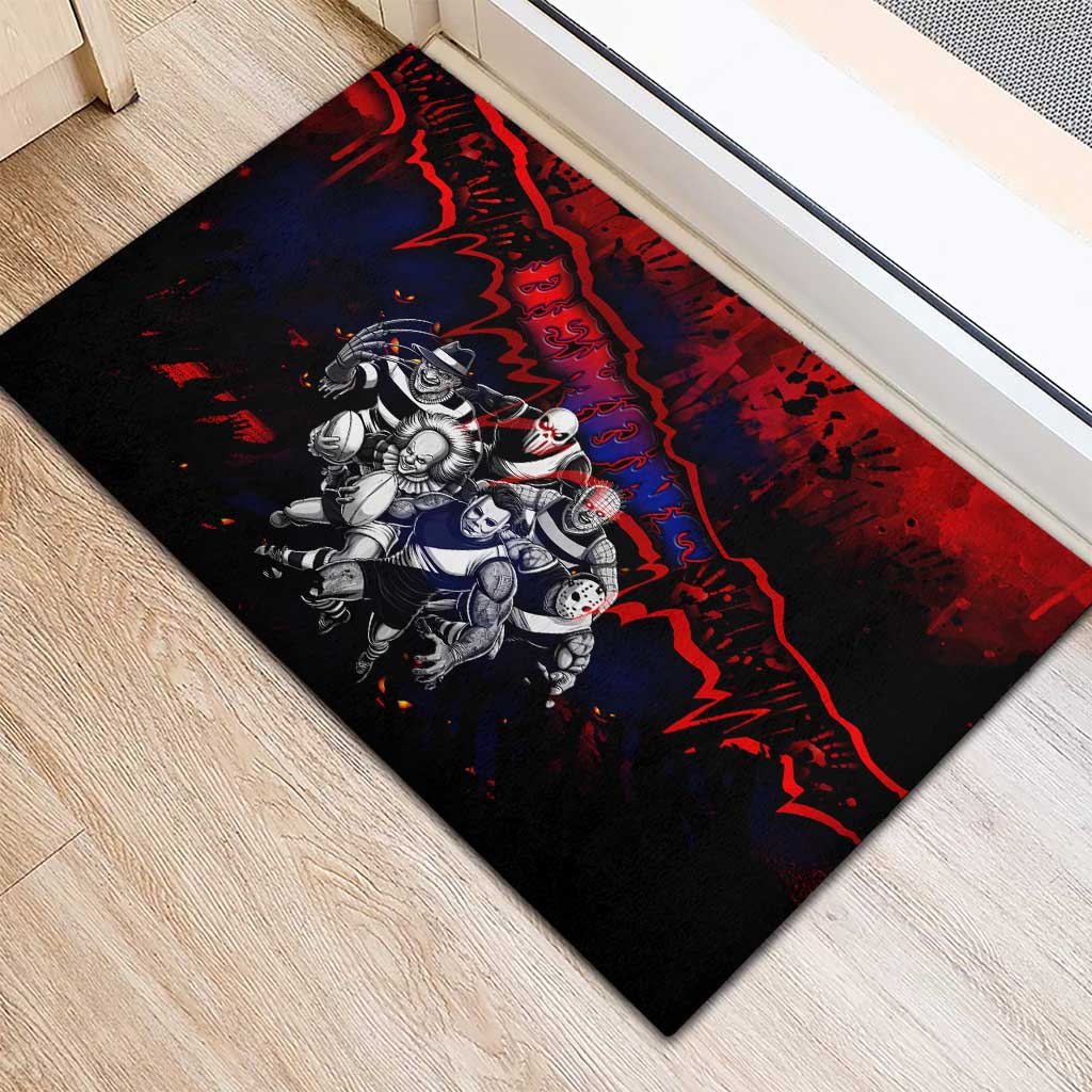 Step Into Horror Domain Demons Football Rubber Doormat Halloween Horror Movie Characters - Aussie Hoodie