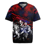 Step Into Horror Domain Demons Football Rugby Jersey Halloween Horror Movie Characters - Aussie Hoodie