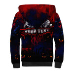Step Into Horror Domain Demons Football Sherpa Hoodie Halloween Horror Movie Characters - Aussie Hoodie