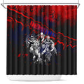 Step Into Horror Domain Demons Football Shower Curtain Halloween Horror Movie Characters - Aussie Hoodie