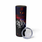 Step Into Horror Domain Demons Football Skinny Tumbler Halloween Horror Movie Characters - Aussie Hoodie