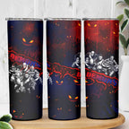 Step Into Horror Domain Demons Football Skinny Tumbler Halloween Horror Movie Characters - Aussie Hoodie