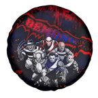 Step Into Horror Domain Demons Football Spare Tire Cover Halloween Horror Movie Characters - Aussie Hoodie