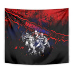 Step Into Horror Domain Demons Football Tapestry Halloween Horror Movie Characters - Aussie Hoodie