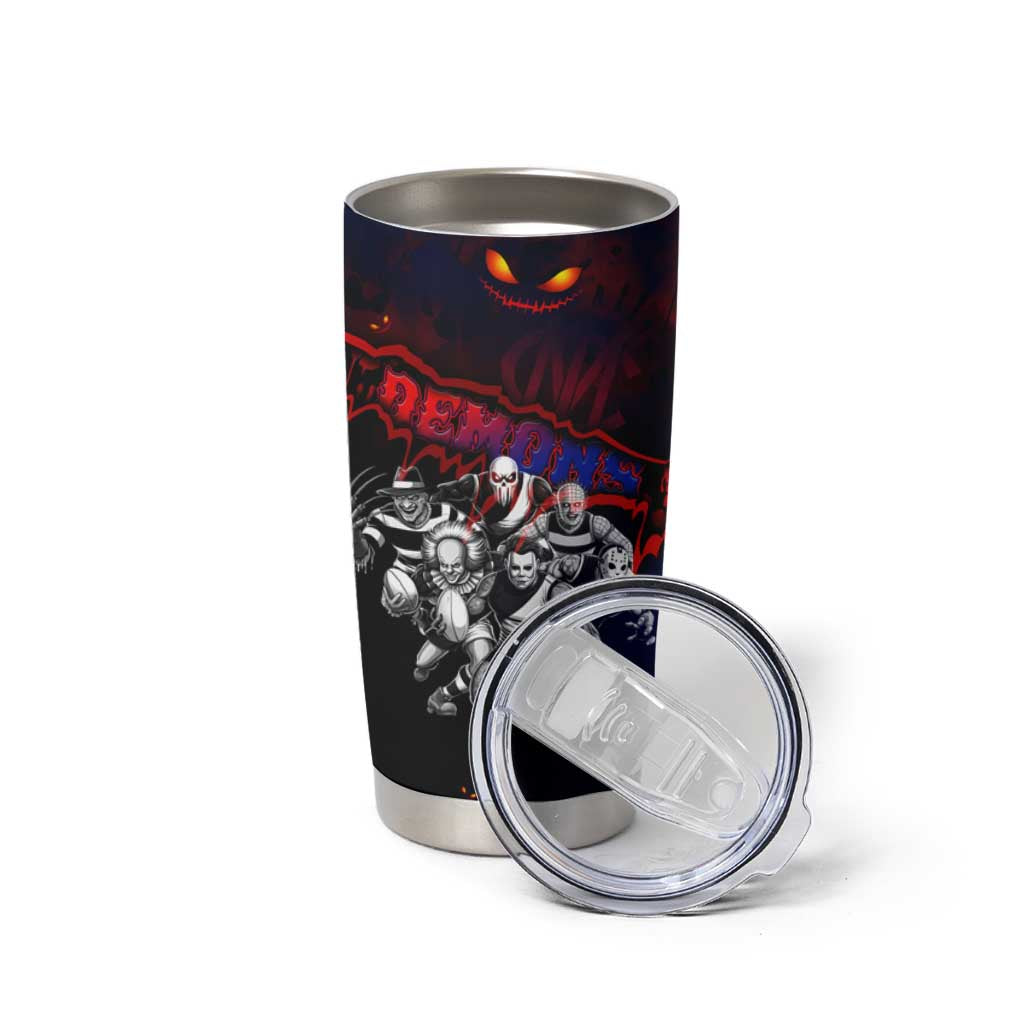Step Into Horror Domain Demons Football Tumbler Cup Halloween Horror Movie Characters - Aussie Hoodie