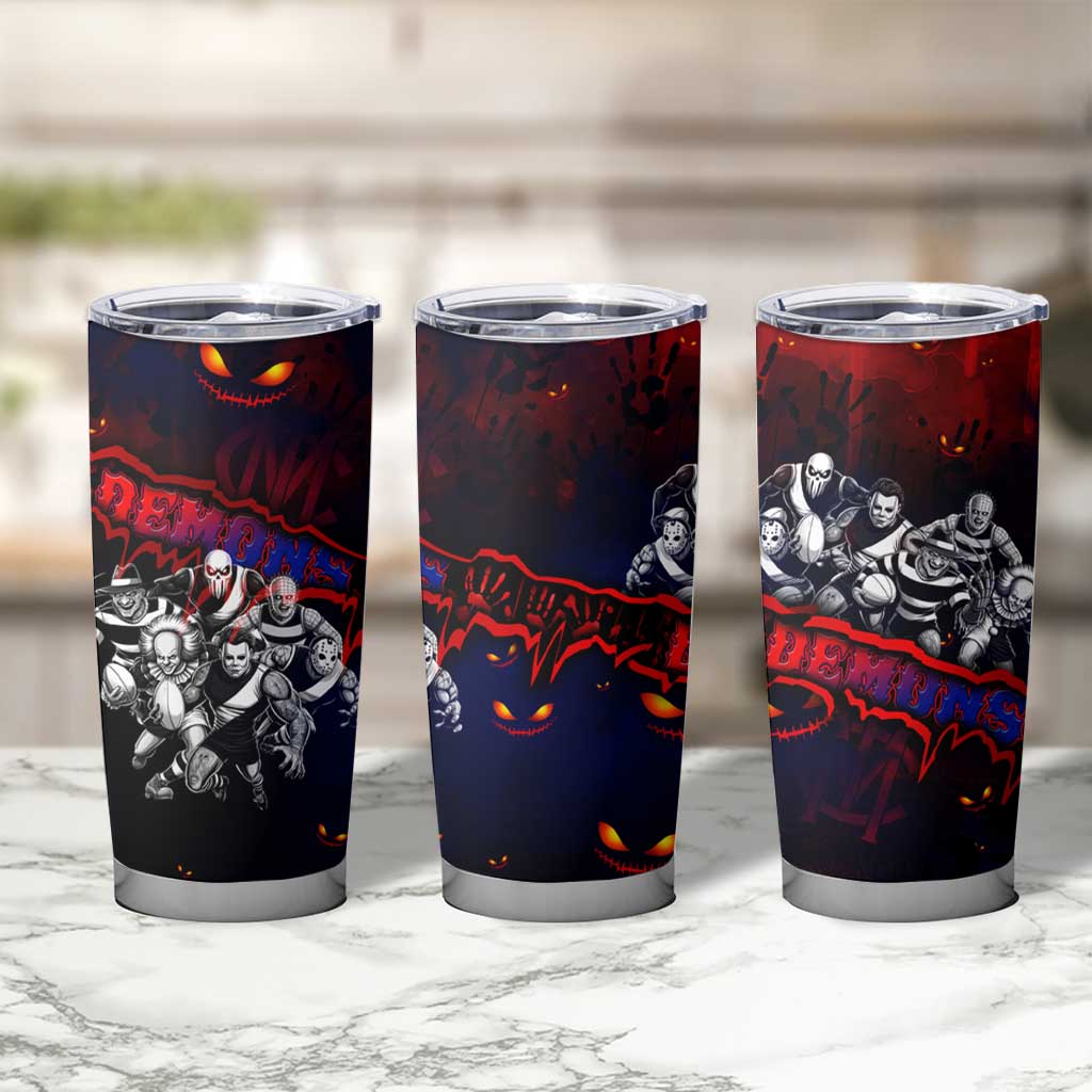 Step Into Horror Domain Demons Football Tumbler Cup Halloween Horror Movie Characters - Aussie Hoodie