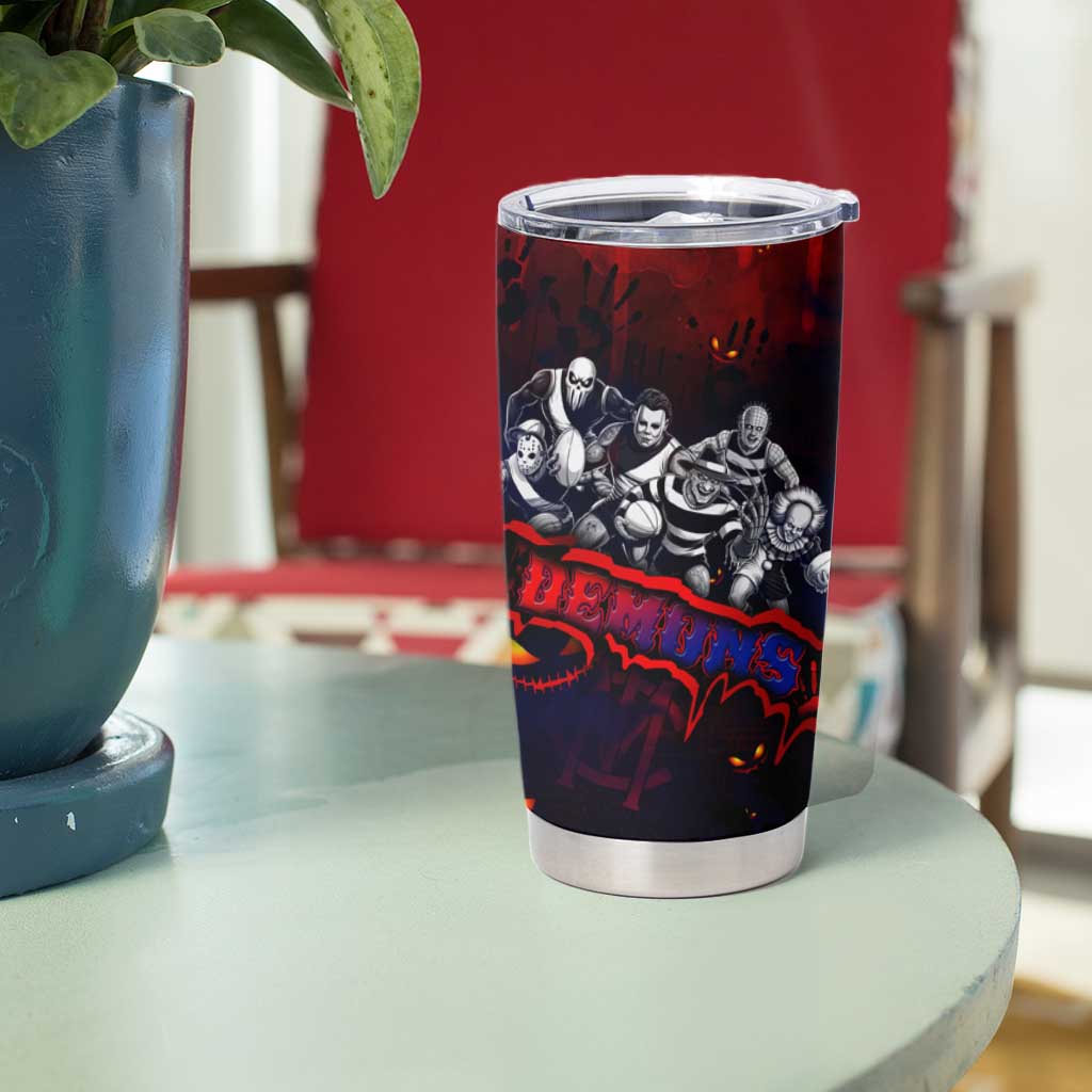 Step Into Horror Domain Demons Football Tumbler Cup Halloween Horror Movie Characters - Aussie Hoodie