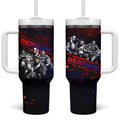 Step Into Horror Domain Demons Football Tumbler With Handle Halloween Horror Movie Characters - Aussie Hoodie