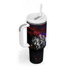 Step Into Horror Domain Demons Football Tumbler With Handle Halloween Horror Movie Characters - Aussie Hoodie