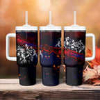 Step Into Horror Domain Demons Football Tumbler With Handle Halloween Horror Movie Characters - Aussie Hoodie