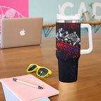 Step Into Horror Domain Demons Football Tumbler With Handle Halloween Horror Movie Characters - Aussie Hoodie