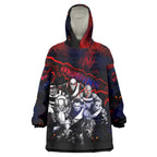Step Into Horror Domain Demons Football Wearable Blanket Hoodie Halloween Horror Movie Characters - Aussie Hoodie