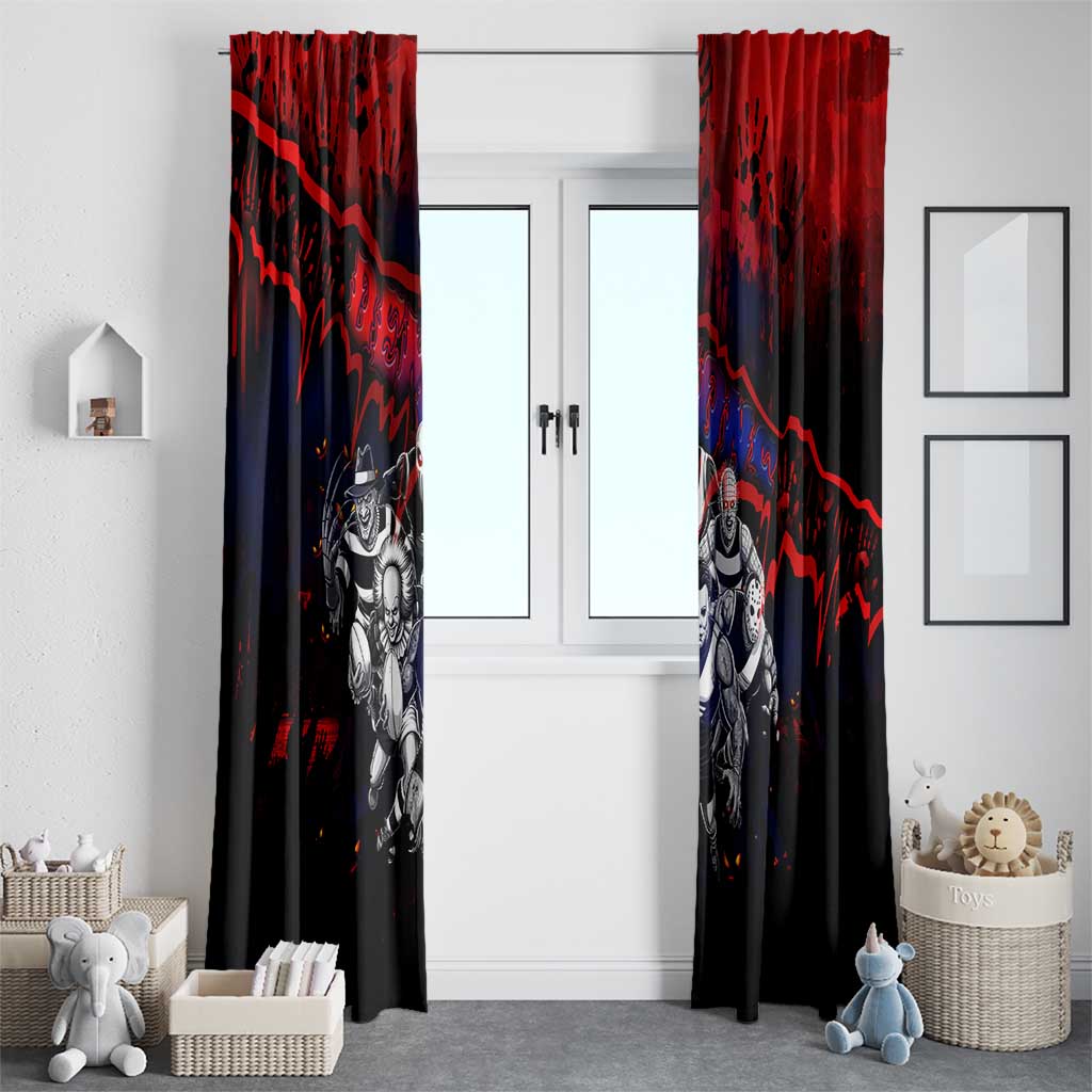 Step Into Horror Domain Demons Football Window Curtain Halloween Horror Movie Characters - Aussie Hoodie