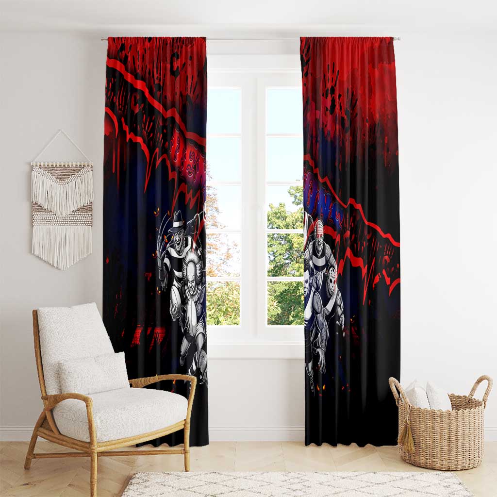 Step Into Horror Domain Demons Football Window Curtain Halloween Horror Movie Characters - Aussie Hoodie