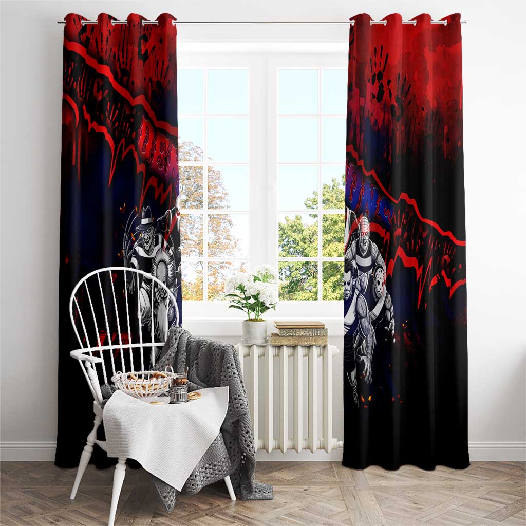 Step Into Horror Domain Demons Football Window Curtain Halloween Horror Movie Characters - Aussie Hoodie