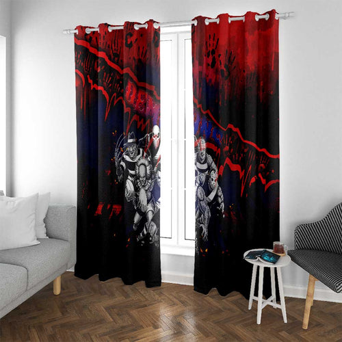 Step Into Horror Domain Demons Football Window Curtain Halloween Horror Movie Characters - Aussie Hoodie