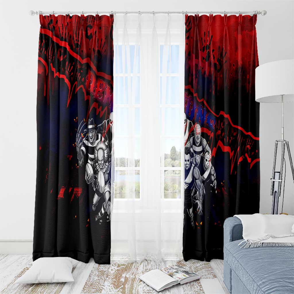 Step Into Horror Domain Demons Football Window Curtain Halloween Horror Movie Characters - Aussie Hoodie