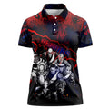 Step Into Horror Domain Demons Football Women Polo Shirt Halloween Horror Movie Characters - Aussie Hoodie