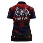 Step Into Horror Domain Demons Football Women Polo Shirt Halloween Horror Movie Characters - Aussie Hoodie