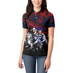Step Into Horror Domain Demons Football Women Polo Shirt Halloween Horror Movie Characters - Aussie Hoodie
