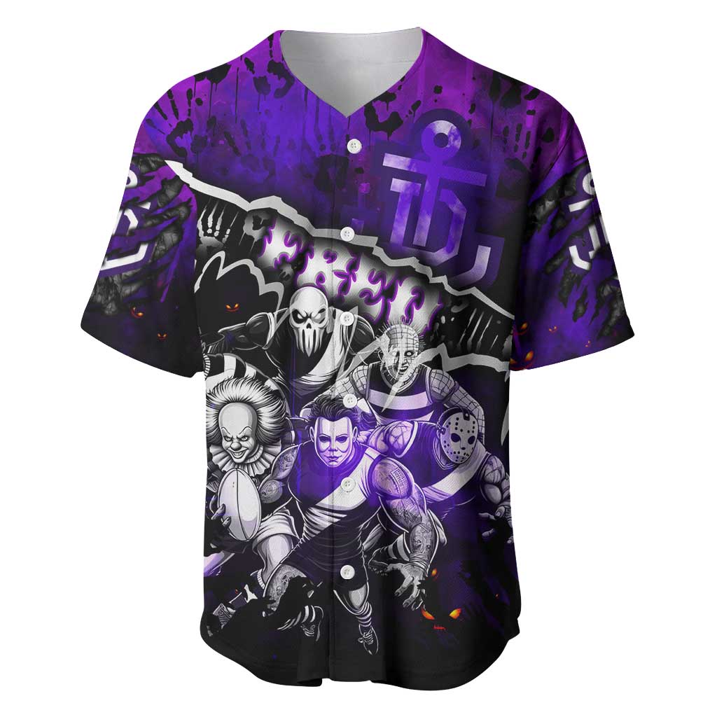 Step Into Horror Domain Freo Football Baseball Jersey Halloween Horror Movie Characters - Aussie Hoodie