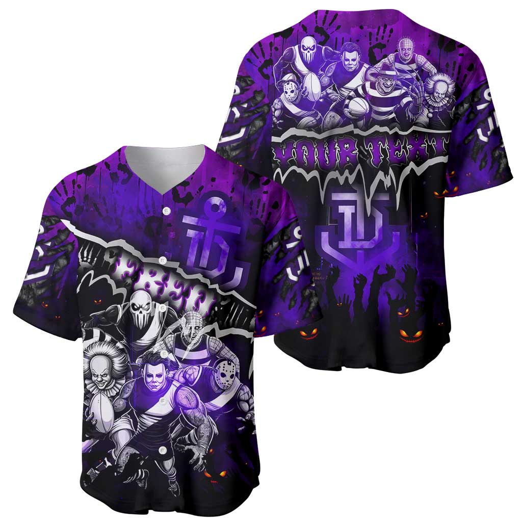 Step Into Horror Domain Freo Football Baseball Jersey Halloween Horror Movie Characters - Aussie Hoodie