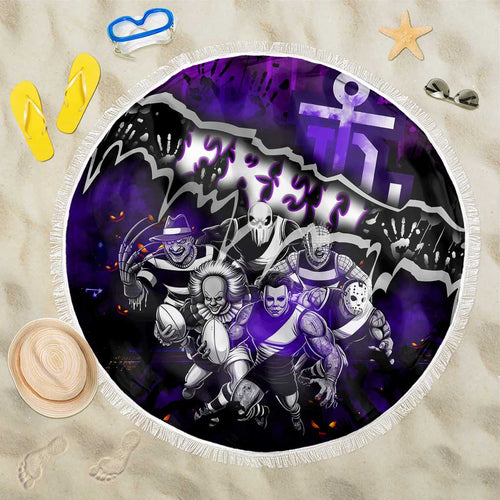 Step Into Horror Domain Freo Football Beach Blanket Halloween Horror Movie Characters - Aussie Hoodie