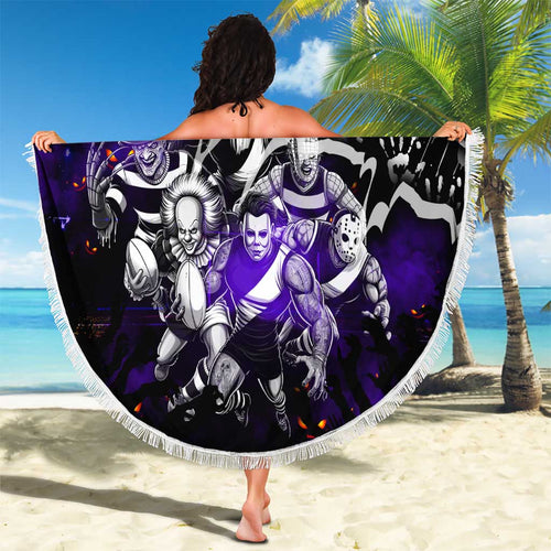 Step Into Horror Domain Freo Football Beach Blanket Halloween Horror Movie Characters - Aussie Hoodie