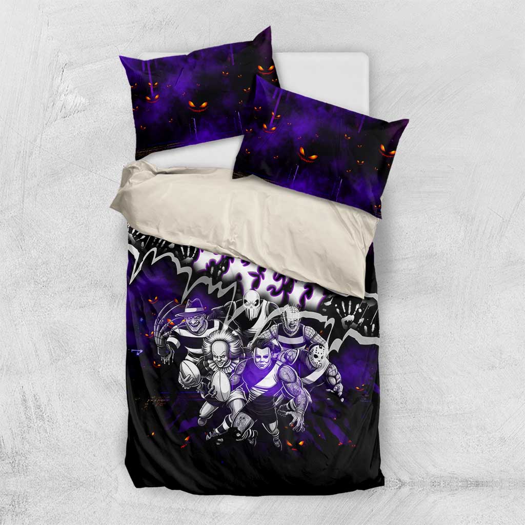Step Into Horror Domain Freo Football Bedding Set Halloween Horror Movie Characters - Aussie Hoodie