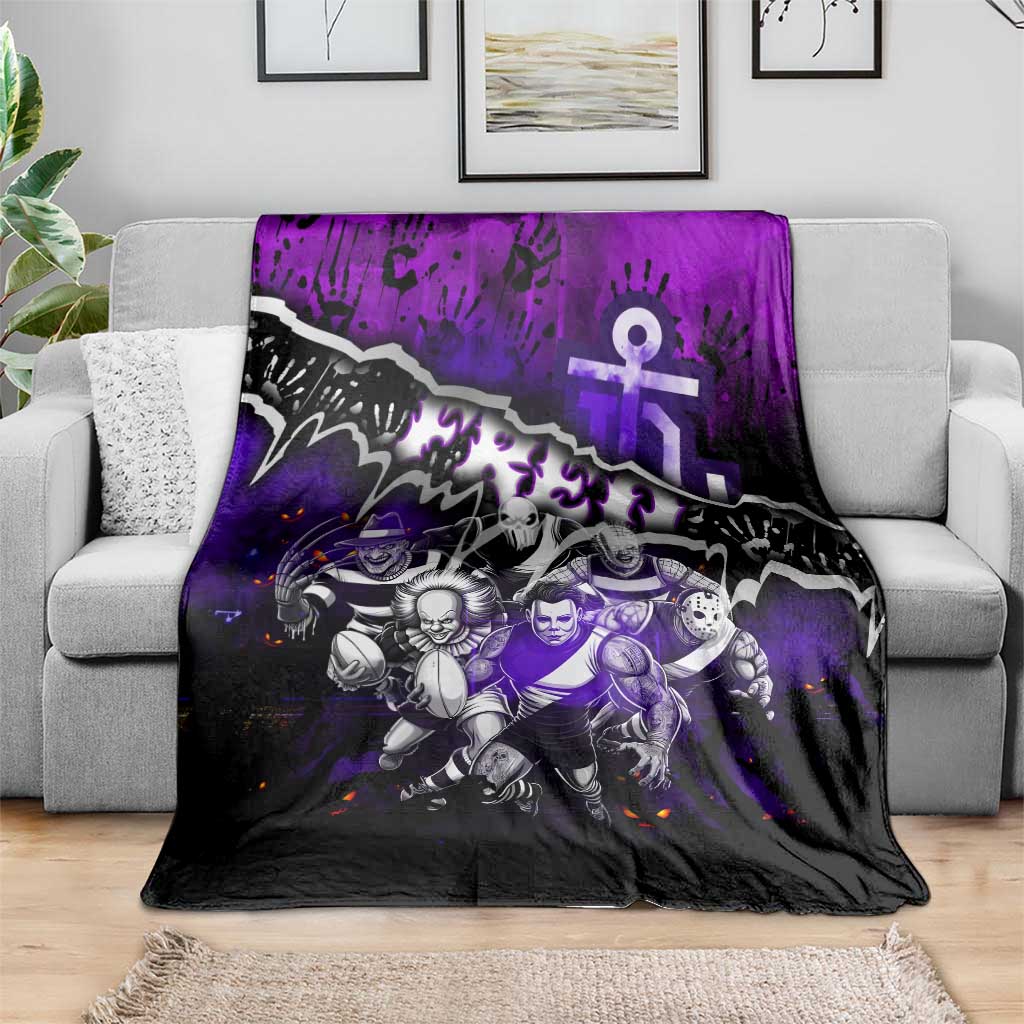 Step Into Horror Domain Freo Football Blanket Halloween Horror Movie Characters - Aussie Hoodie