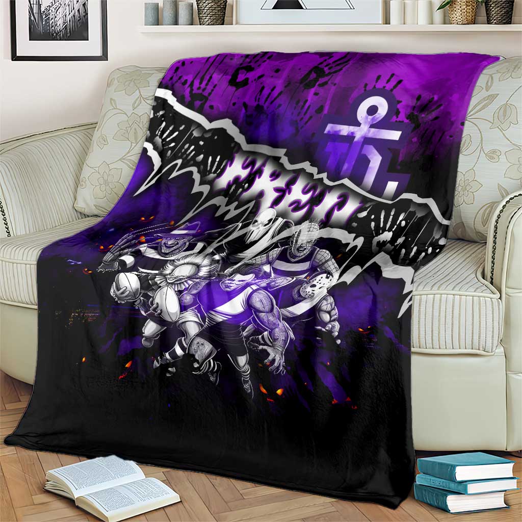 Step Into Horror Domain Freo Football Blanket Halloween Horror Movie Characters - Aussie Hoodie