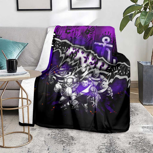 Step Into Horror Domain Freo Football Blanket Halloween Horror Movie Characters - Aussie Hoodie