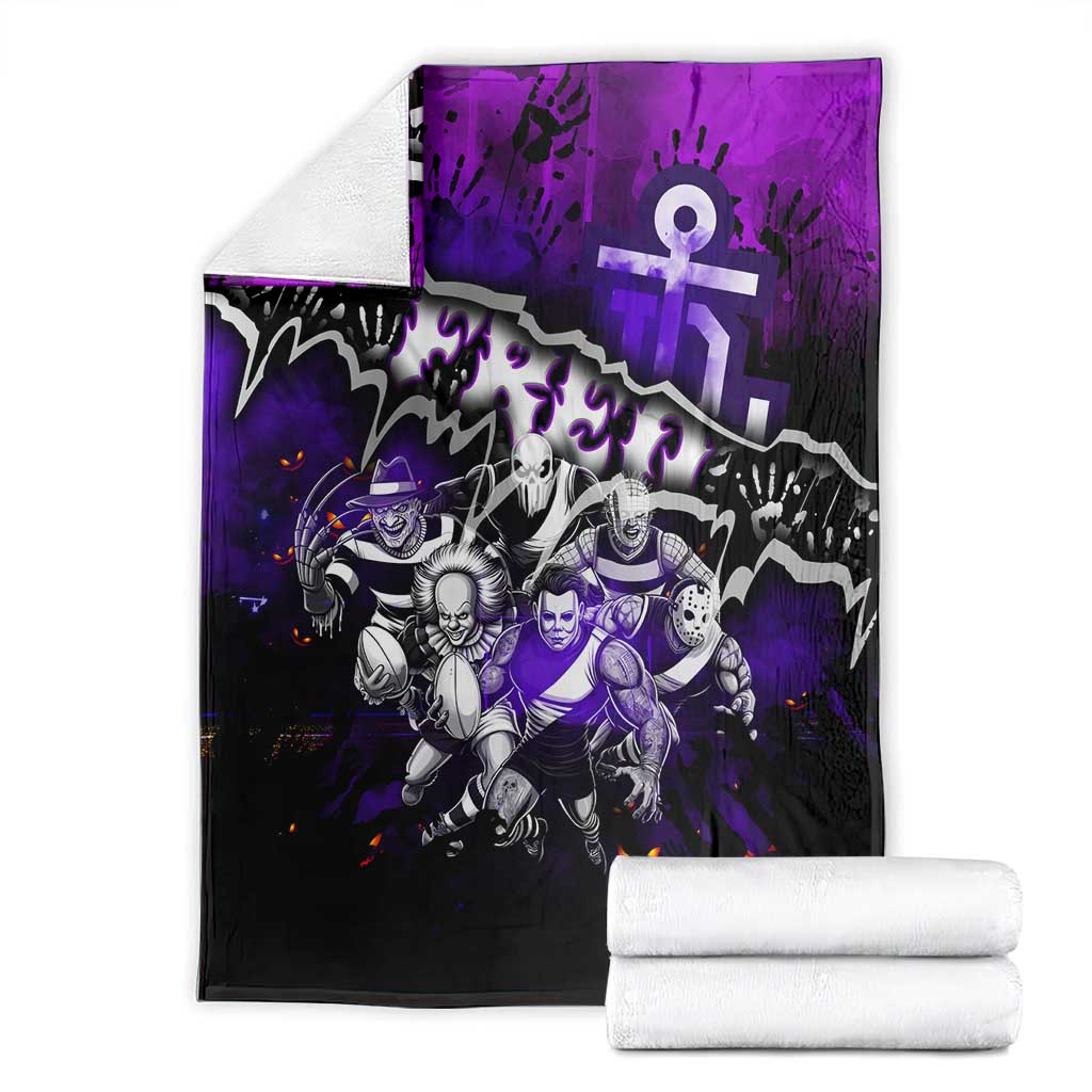 Step Into Horror Domain Freo Football Blanket Halloween Horror Movie Characters - Aussie Hoodie