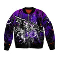 Step Into Horror Domain Freo Football Bomber Jacket Halloween Horror Movie Characters - Aussie Hoodie