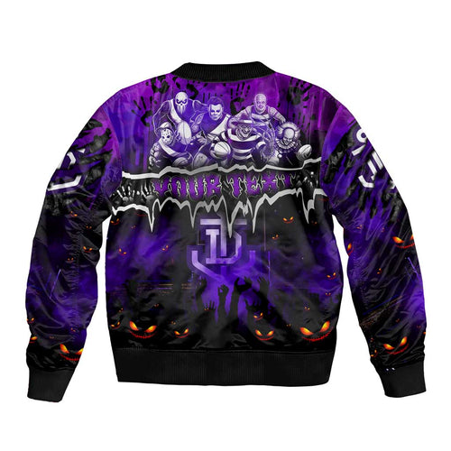 Step Into Horror Domain Freo Football Bomber Jacket Halloween Horror Movie Characters - Aussie Hoodie