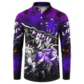 Step Into Horror Domain Freo Football Button Sweatshirt Halloween Horror Movie Characters - Aussie Hoodie