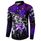 Step Into Horror Domain Freo Football Button Sweatshirt Halloween Horror Movie Characters - Aussie Hoodie