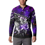Step Into Horror Domain Freo Football Button Sweatshirt Halloween Horror Movie Characters - Aussie Hoodie